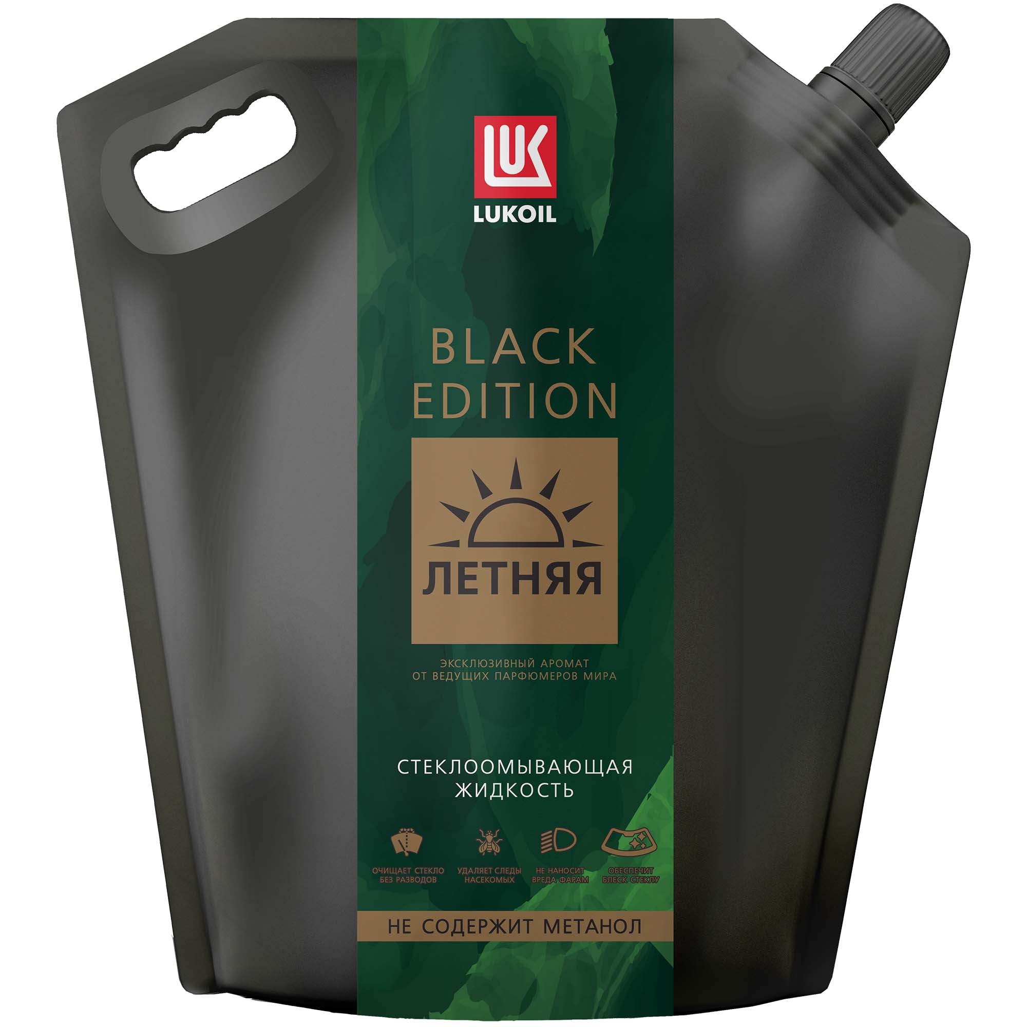 Стеклоомывающая жидкость летняя LUKOIL Black Edition 3 л